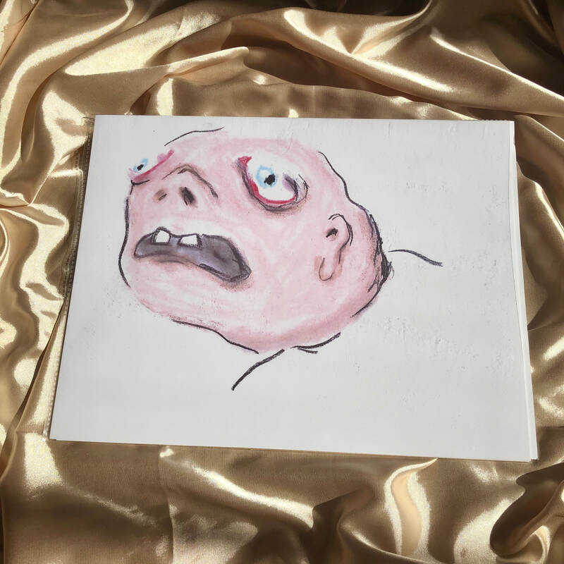 "Man in Peril" (pastel) Color Print